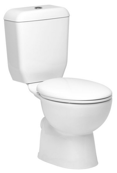 Posh Solus Round Close Coupled P Trap Toilet Suite With Standard Seat White/Chrome carousel image