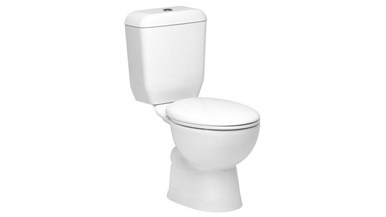 Posh Solus Round Close Coupled P Trap Toilet Suite With Standard Seat White/Chrome