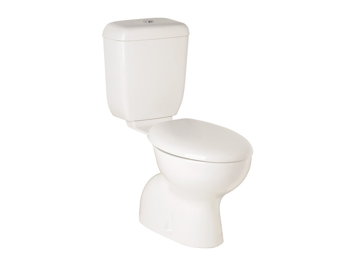 Posh Solus Round Link Toilet Suite S Trap with Soft Close Seat White carousel image
