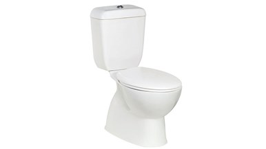 Posh Solus Round Toilet Suite Close Coupled S-Trap with Quick Release Soft Close Seat White / Chrome