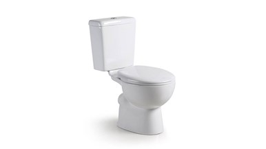 Posh Solus Square Close Coupled Toilet Suite P Trap with Soft Close Quick Release Seat White / Chrome New