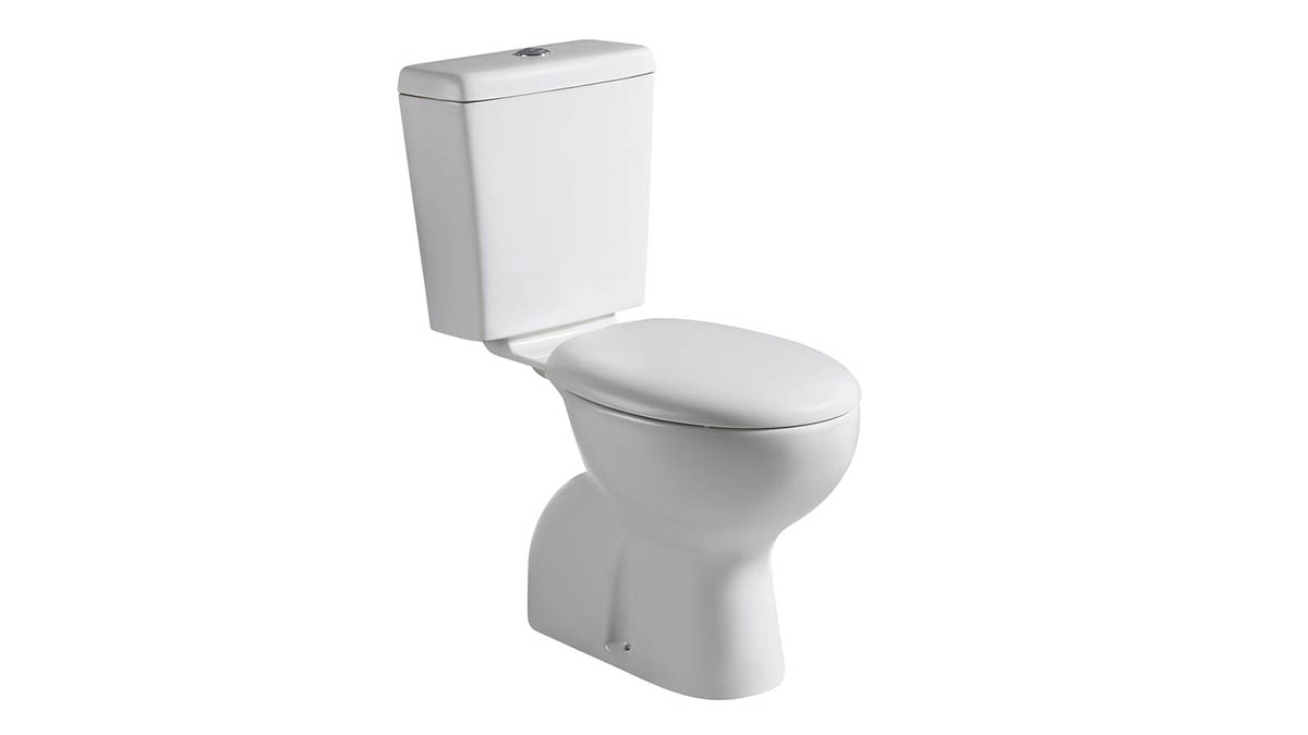 Posh Solus Square Link Toilet Suite S Trap with Soft Close Seat White ...