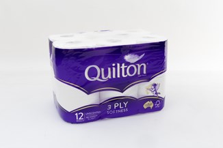 Quilton Toilet Tissue 3 ply Softness Unscented