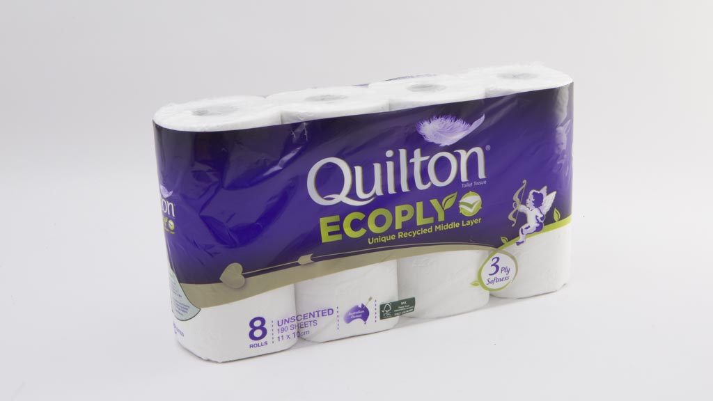 Quilton Toilet Tissue EcoPly Unique Recycled Middle Layer Softness