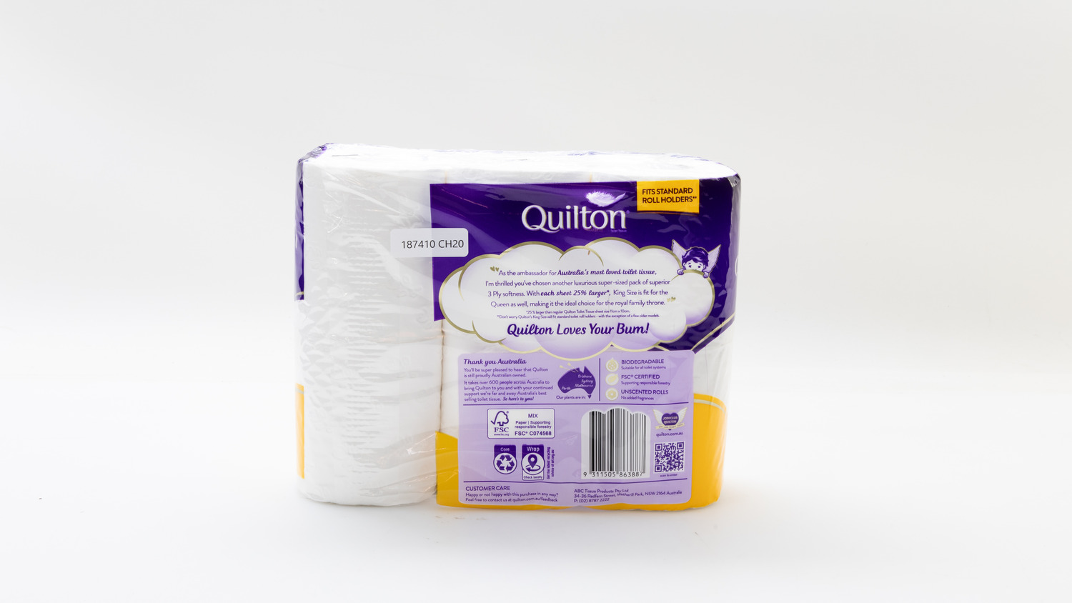 Quilton Toilet Tissue King Size 25% Larger Sheets 3 Ply