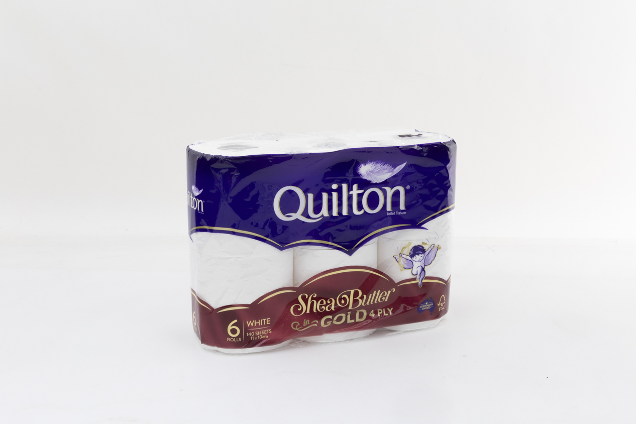 Quilton Toilet Tissue Shea Butter in Gold 4 ply carousel image