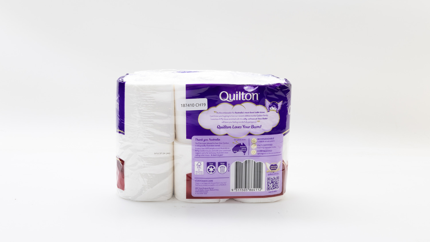 Quilton Toilet Tissue Shea Butter in Gold 4 ply