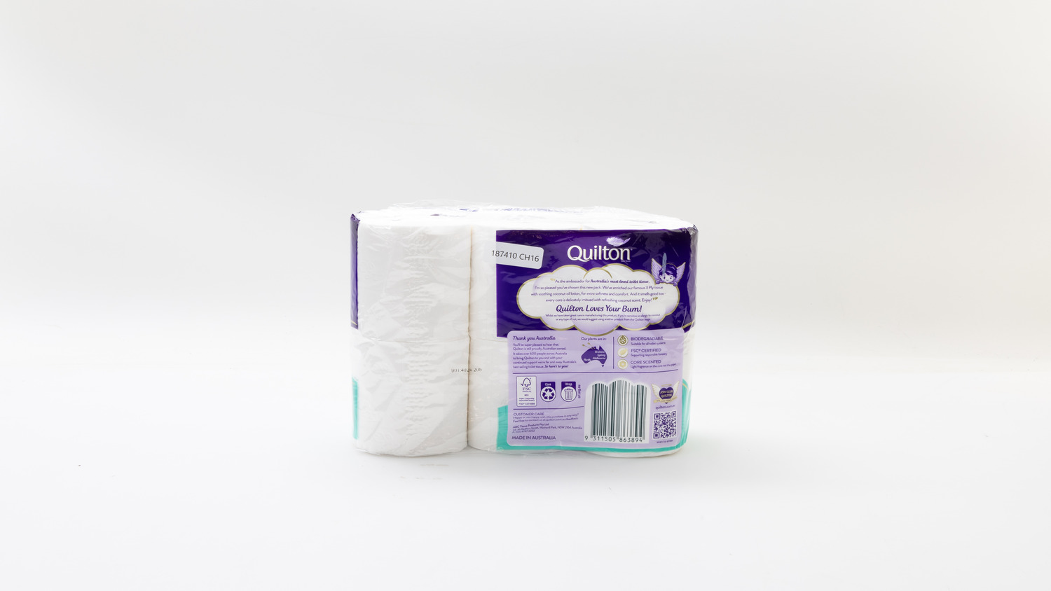 Quilton Toilet Tissue with Coconut Oil 3 ply