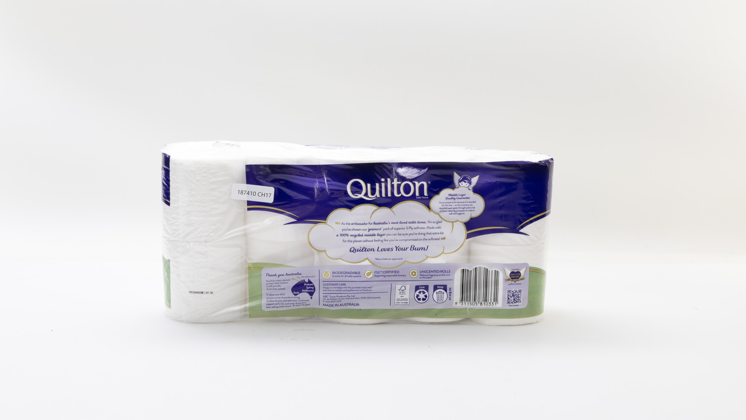 Quilton Toilet Tissue with Ecoply 3ply