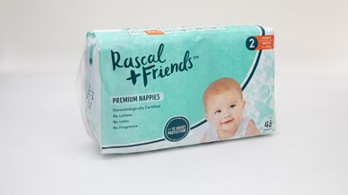Rascal and Friends Premium Nappies Unisex 10-15kg Toddler 36pk