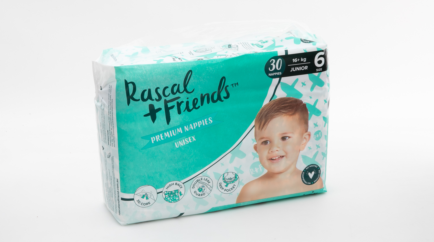 Rascal + Friends Premium Nappies Unisex Junior Size 6 Review, Disposable  nappy