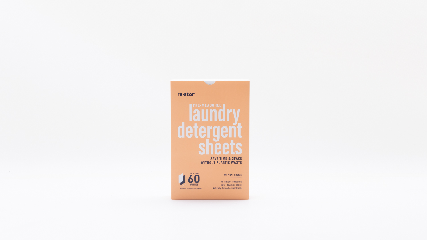 Re.stor Pre-measured Laundry Detergent Sheets Tropical Breeze Front Loader