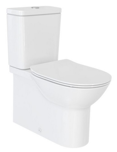 Roca Debba Rimless Close Coupled Back To Wall Bottom Inlet Toilet Suite carousel image