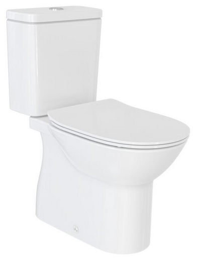 Roca Debba Rimless Close Coupled S Trap Bottom Inlet Toilet Suite carousel image