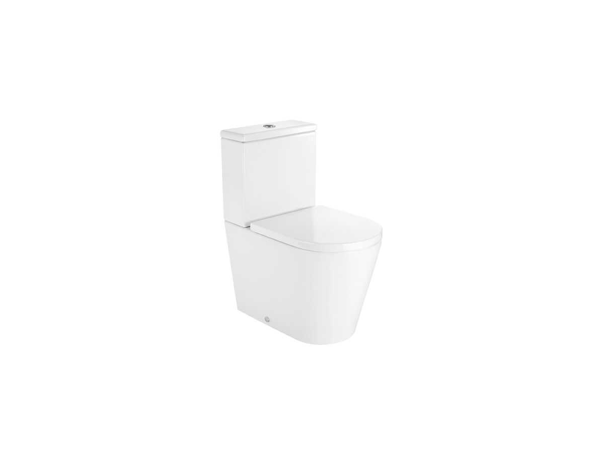 Roca Inspira Rimless Close Coupled Back To Wall Toilet Suite Back Inlet Soft Close Quick Release Seat White carousel image