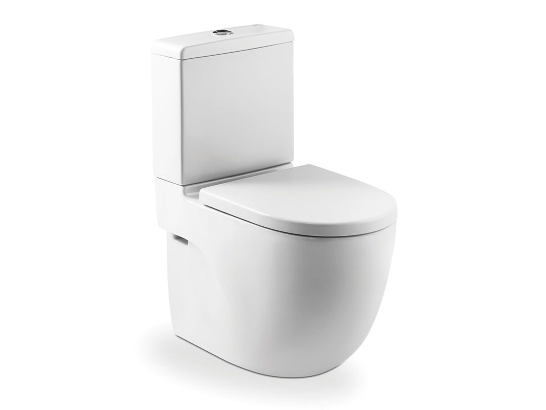 Kado Lux Close Coupled Back To Wall Rimless Overheight Bottom Inlet Toilet Suite with Soft Close
