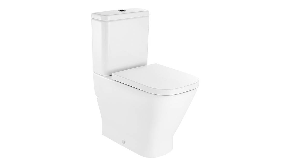 Roca The Gap Close Coupled Back To Wall Back Inlet Comfort Height Toilet Suite White