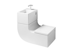 Roca W + W Integrated Washbasin White