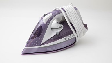 Russell Hobbs Extreme Glide Steam Traveller Iron|2400W|Self Clean|White /& Purple