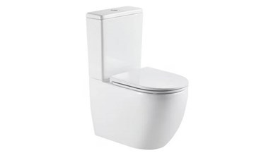 Sanceramica Curve Ultra Quiet Flush Rimless Toilet Suite with Geberit Internals Gloss White