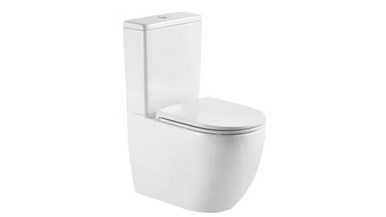 Sanceramica Curve Ultra Quiet Flush Rimless Toilet Suite with Geberit Internals Matte White