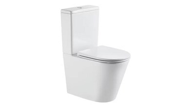 Sanceramica Straight Ultra Quiet Flush Rimless Toilet Suite with Geberit Internals Gloss White