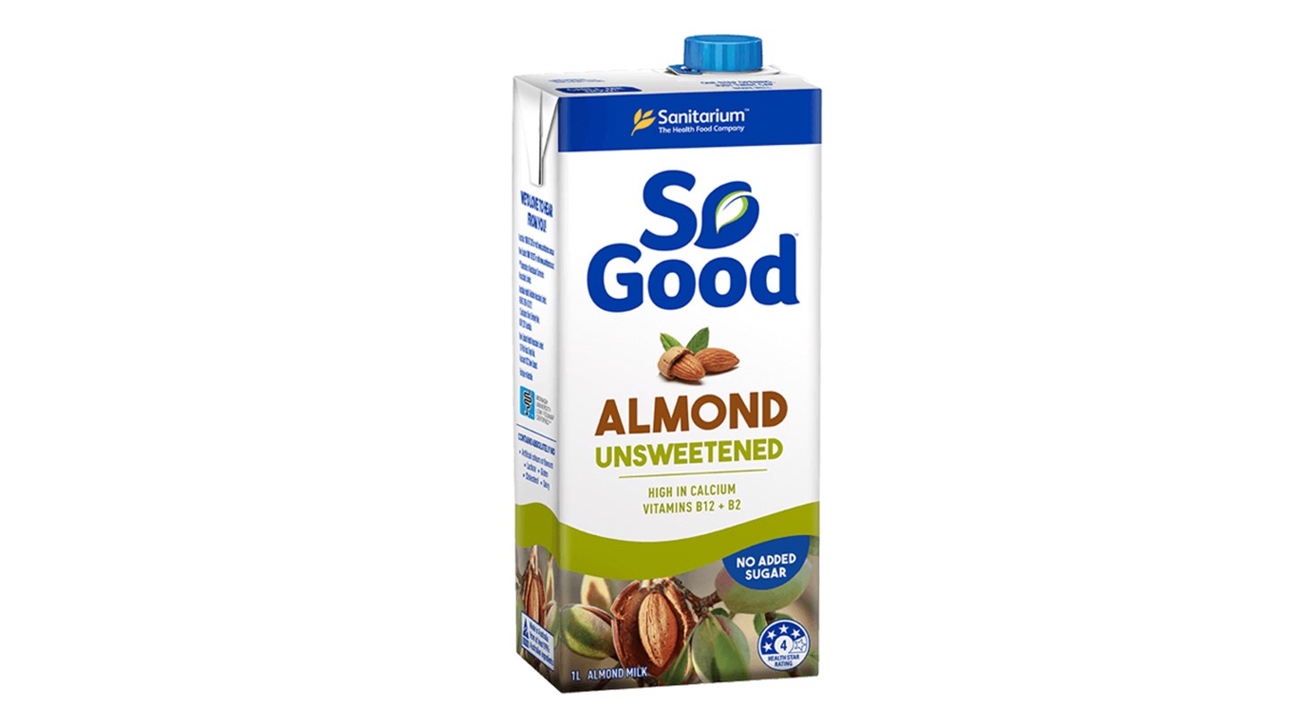 Sanitarium So Good Almond Original Review Almond milk comparison CHOICE