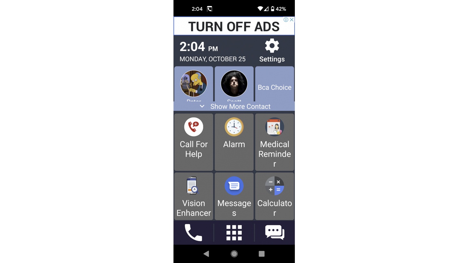 Senior Safety Phone Android App