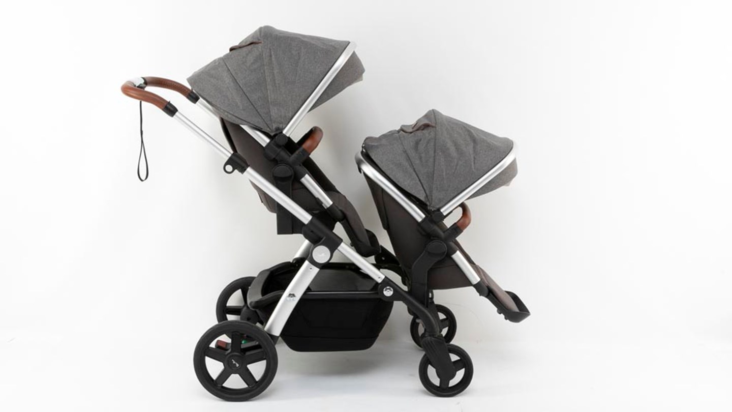double decker dog stroller Double Detachable Basket Pet Stroller - 32.5*21*39 inch main image 0