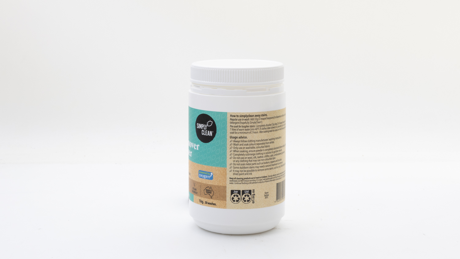 Simply Clean Laundry Stain Remover and Sanitiser