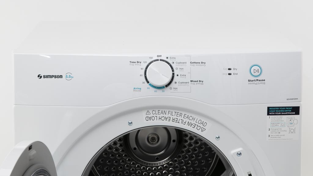 Simpson SDV556HQWA Review Clothes dryer CHOICE