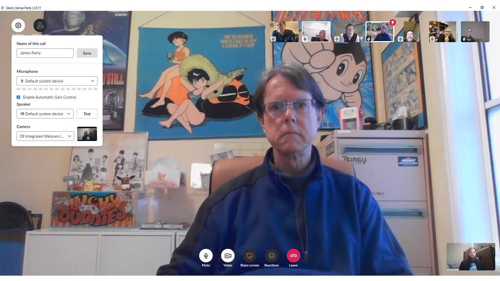 Slack video chat app