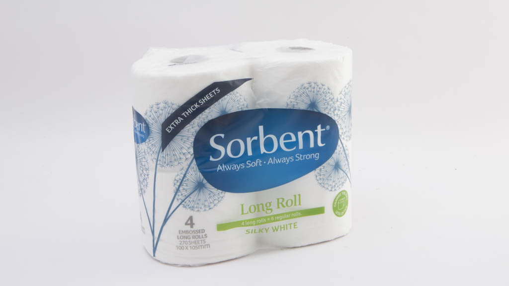 Sorbent Extra Thick Sheets Long Roll Silky White Embossed Toilet