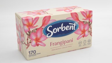 Sorbent Frangipani Fragrance Collection 170 tissues