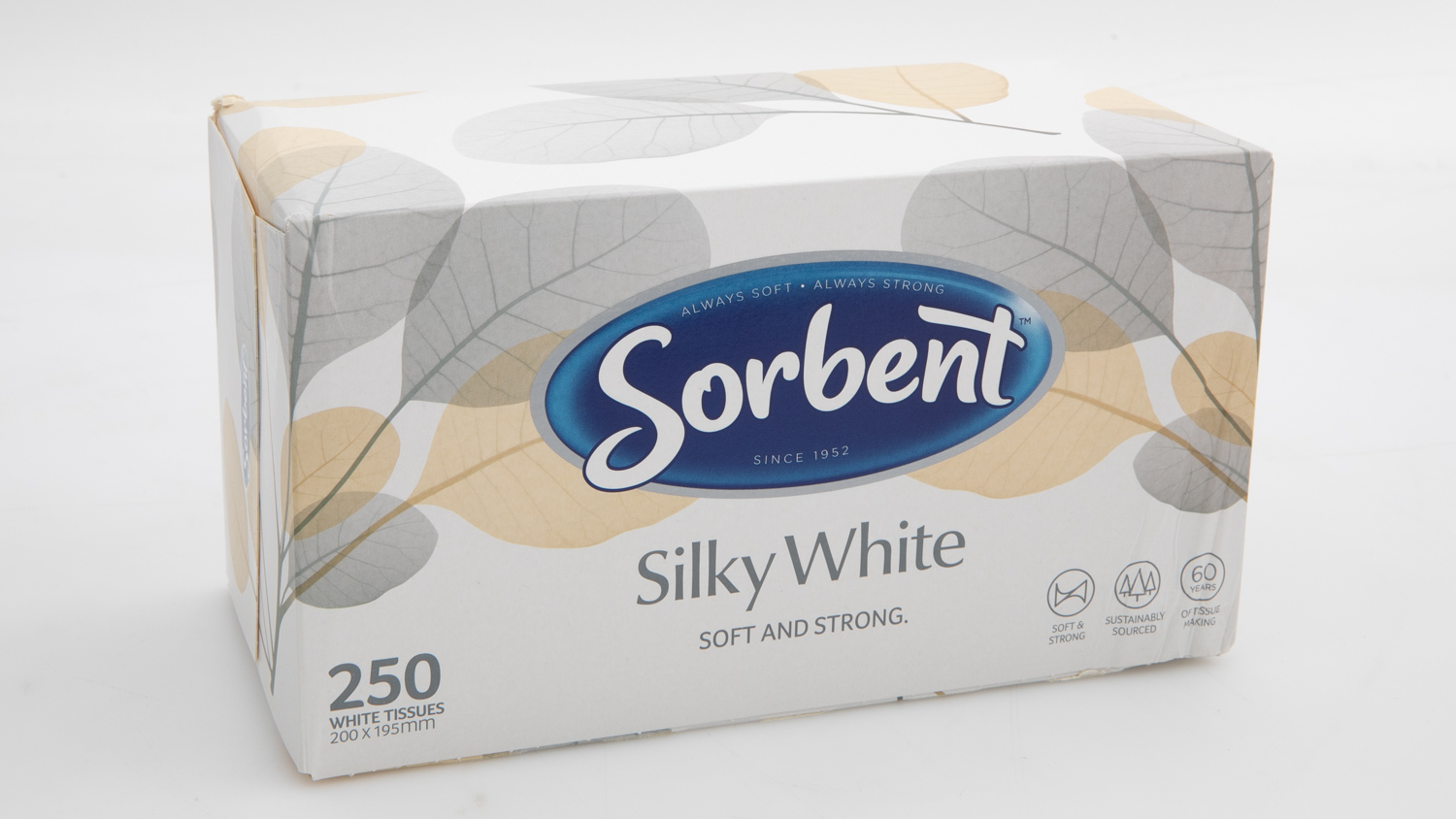 Sorbent Silky White Soft and Strong 250 tissues