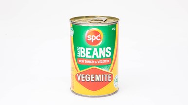 SPC Baked Beans in Rich Tomato Sauce & Vegemite