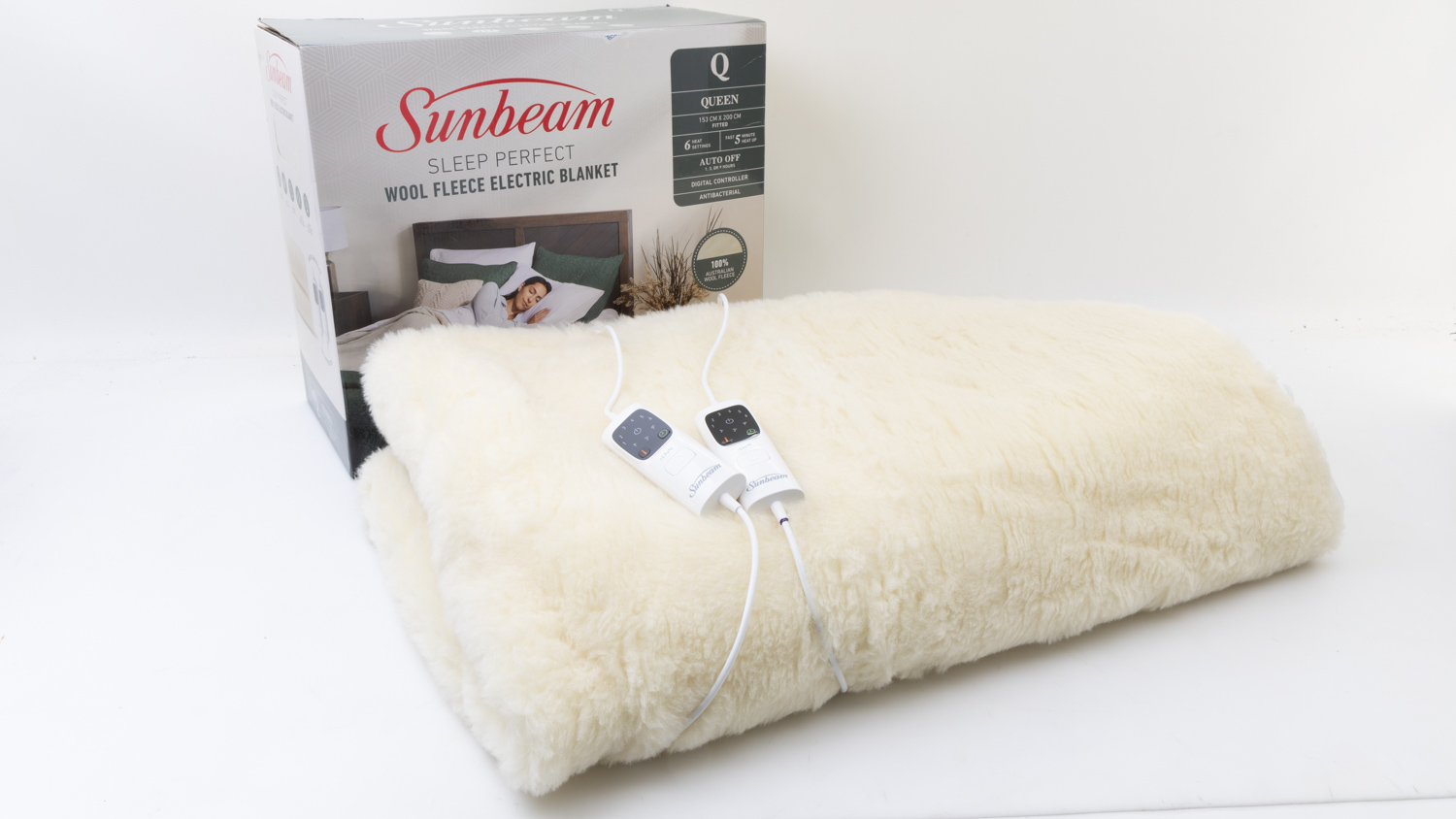 Sunbeam Sleep Perfect Wool Fleece Electric Blanket BLW6651 carousel image