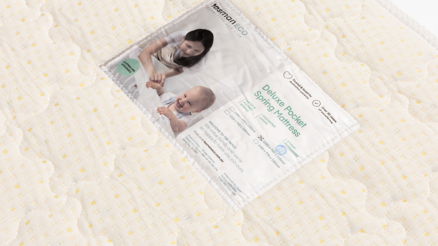 Tasman Eco Deluxe Pocket Spring Mattress 123998