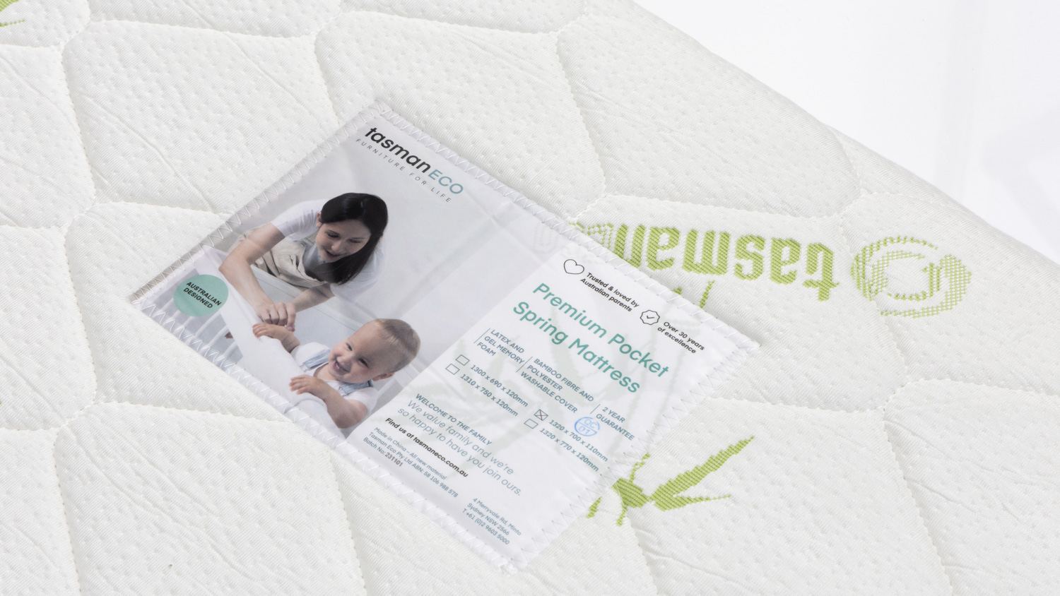 Tasman Eco Premium Pocket Spring Mattress T-343
