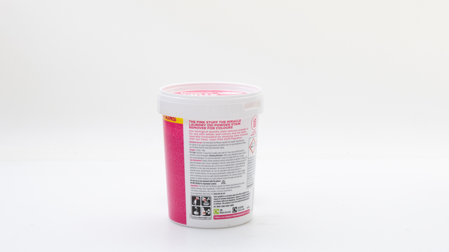 The Pink Stuff The Miracle Laundry Oxi Powder Stain Remover Colours