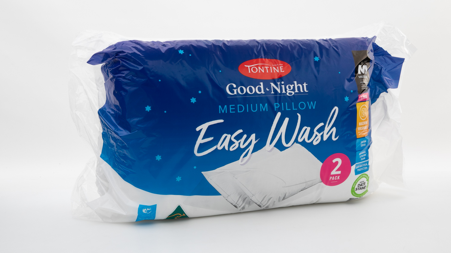 Tontine Goodnight Easy Wash Medium Pillow 2PK carousel image