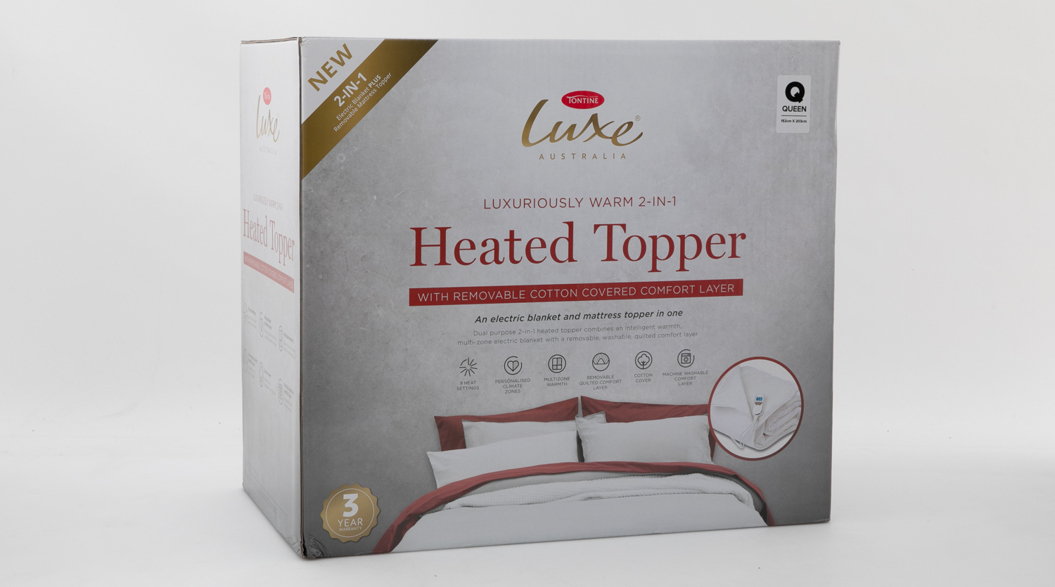 tontine electric blanket with removable mattress topper