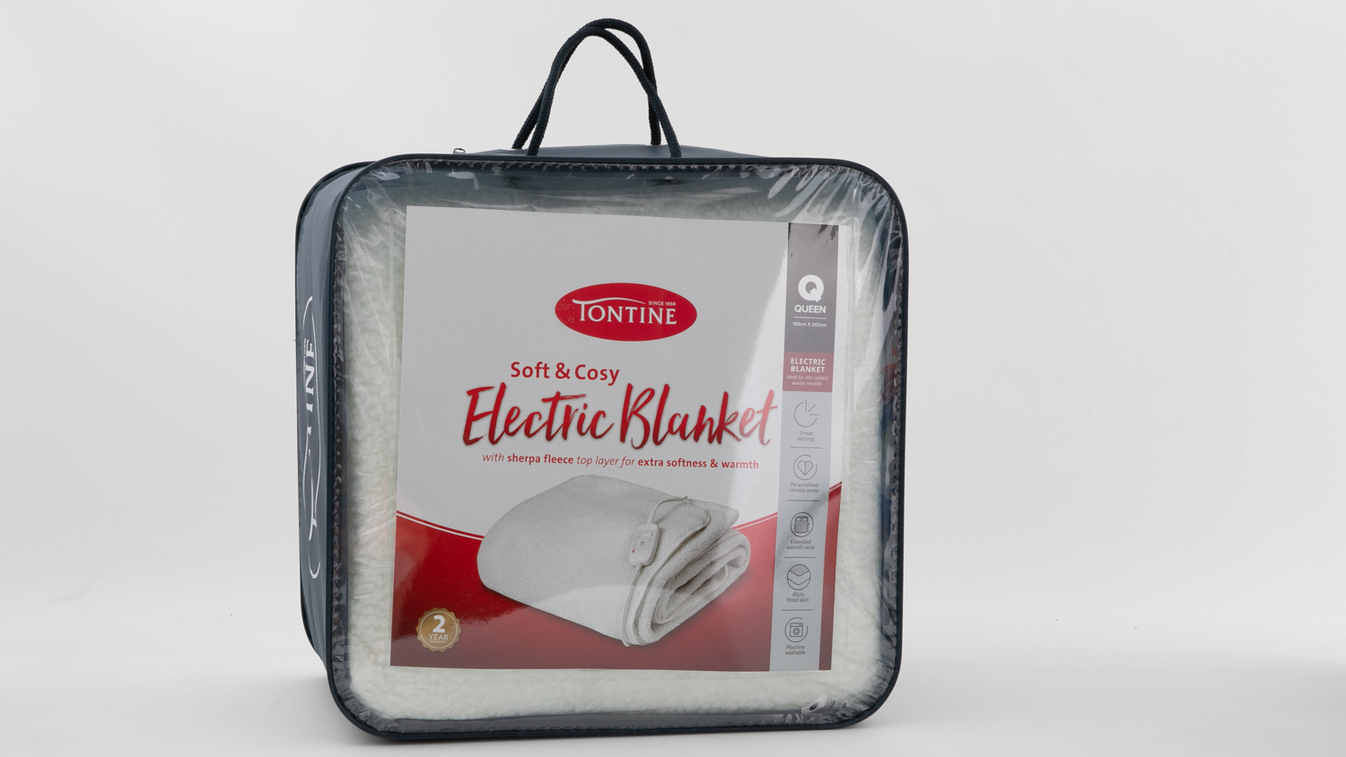 Tontine Soft & Cosy Electric Blanket with Sherpa Fleece Top Layer for Extra Softness & Warmth TEB2035QB carousel image