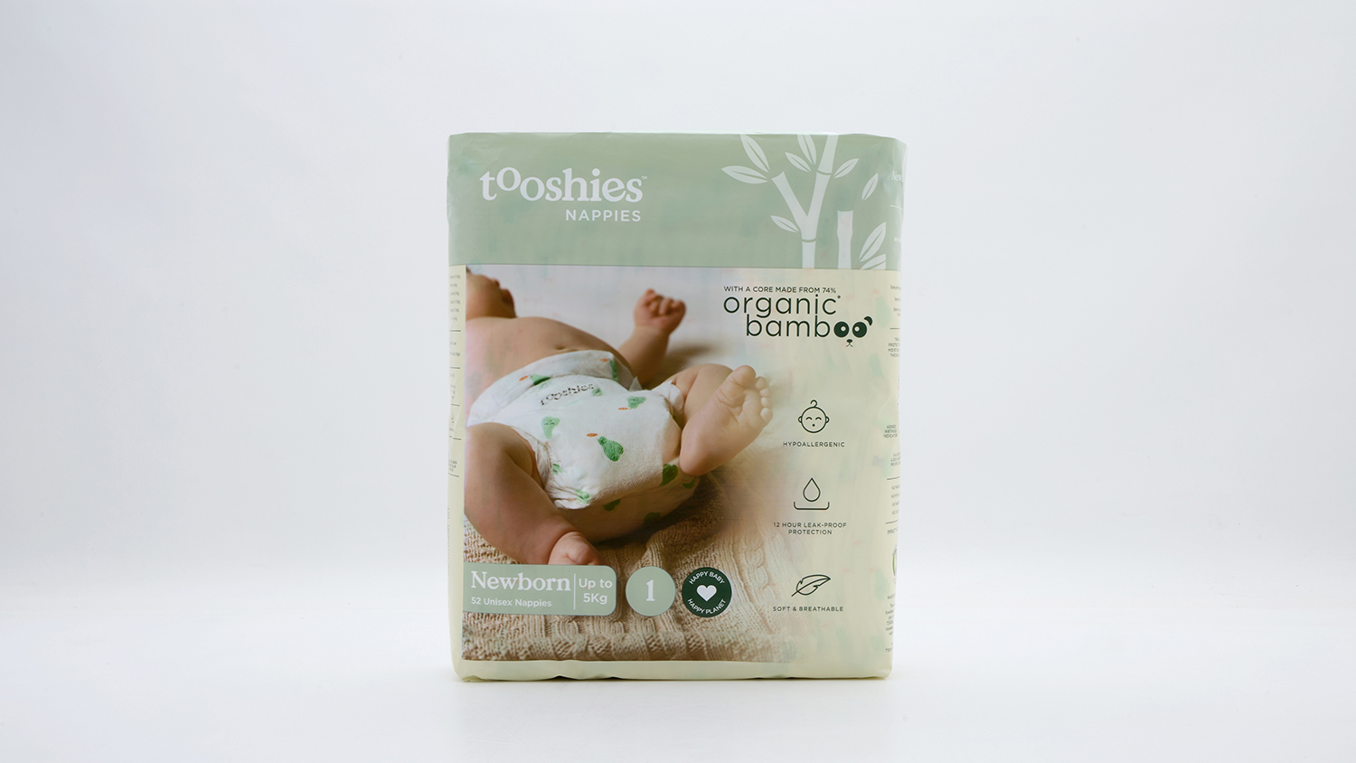 Tooshies Eco nappies with Organic Bamboo Newborn size 1