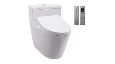 Toto Elongated One Piece Toilet (Concealed) with Washlet & Remote Control