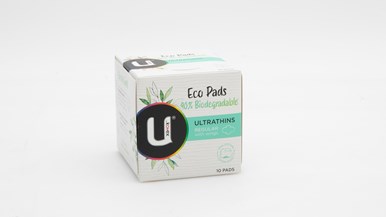 U by Kotex Eco Pads Ultrathins Regular with wings