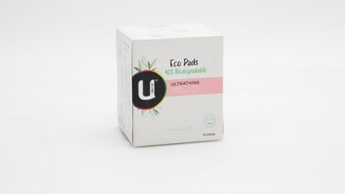 U by Kotex Eco Pads Ultrathins Super with wings