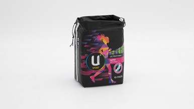 U by Kotex Sport Ultrathins Super with wings