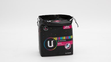 U by Kotex Ultrathins Super with wings