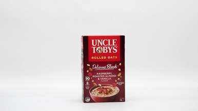 Uncle Tobys Oat Delicious Blends Raspberry Roasted Almond Vanilla Porridge